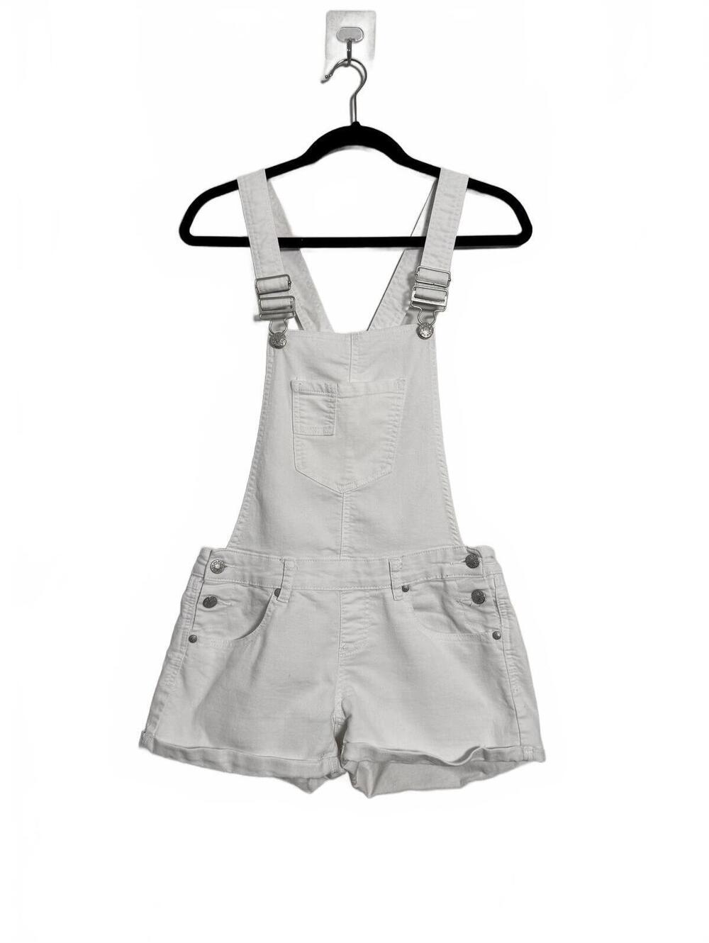 White Denim‎ Short Overalls